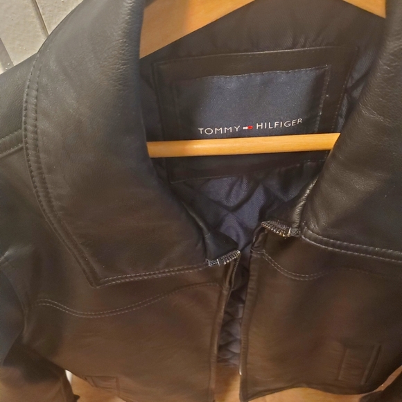 Tommy Hilfiger Faux Leather Jacket - Picture 1 of 4